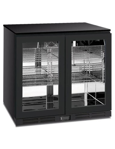 Frigo bibite sottobanco ventilato 2 porte in vetro 188 litri -2 °C / +10 °C