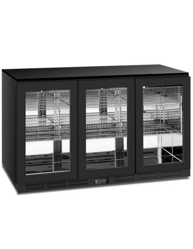 Frigo bibite sottobanco ventilato 3 porte in vetro 293 litri -2 °C / +10 °C