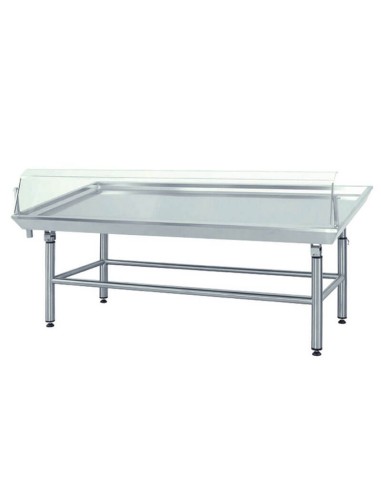 Banco Espositivo Pesce Neutro da 200 cm in Acciaio Inox: Igiene e Funzionalità per il Fresco