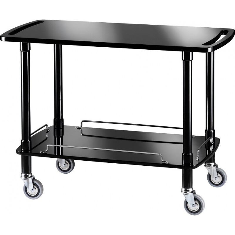 Carrello di servizio in legno su ruote