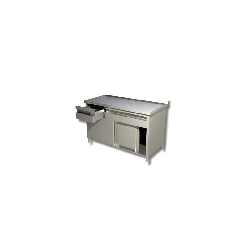 Tavolo armadiato con ante scorrevoli 160x70x90h 