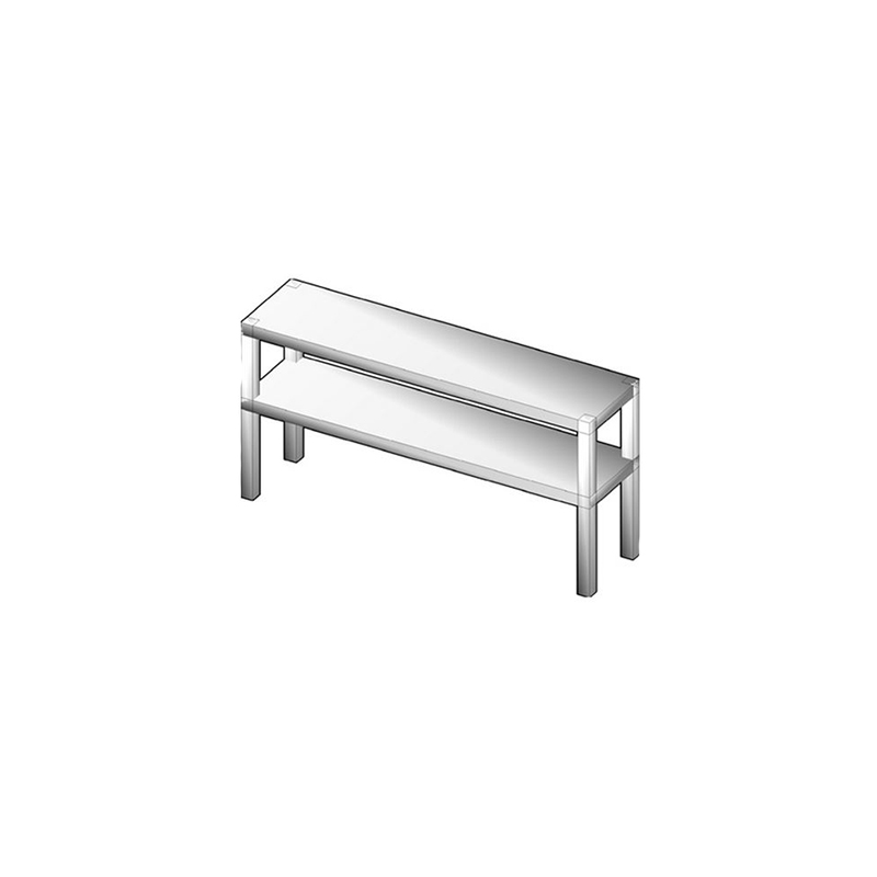 Ripiano di appoggio a 2 piani 100x30x60